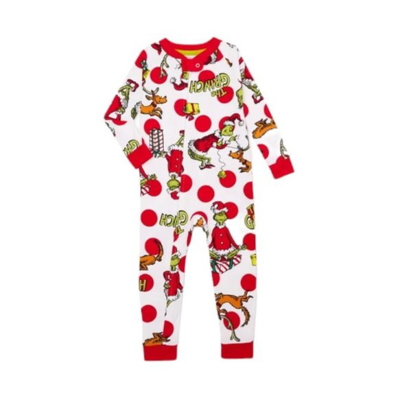 Dr Seuss The Grinch Matching Family Pajamas PJ's Infant Size 6-9 Months Baby - Picture 1 of 6
